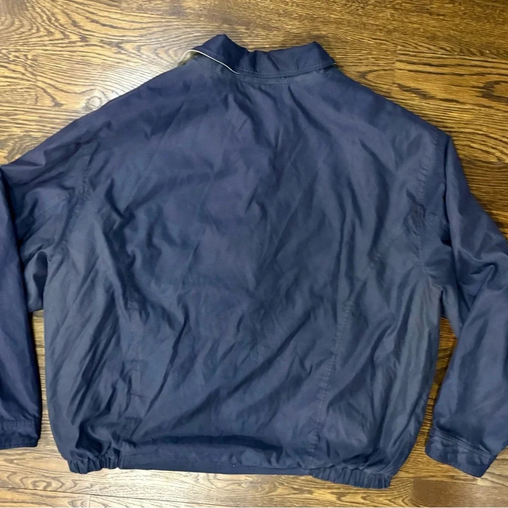 Claiborne Men's Navy Lined Microfiber Zip Windbreaker Jacket‎ XXL